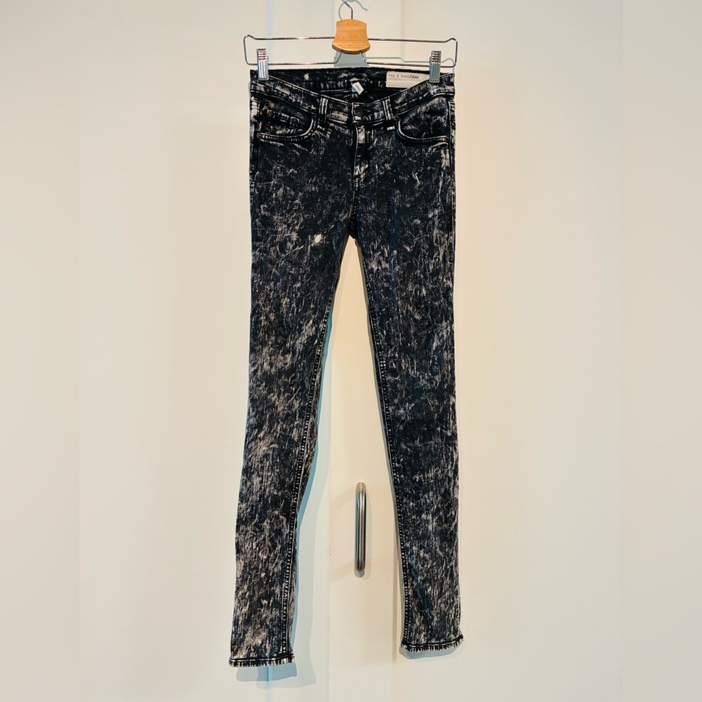 Rag & Bone 🖤 25 Black Acid Wash Skinny Jeans 🤍